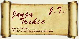 Janja Trikić vizit kartica
